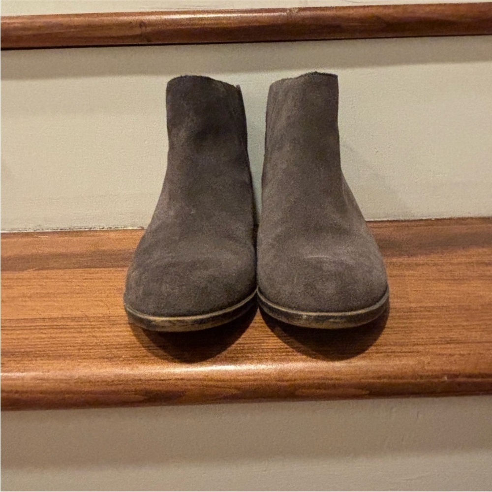 Lucky Brand Women's Gray Suede Ankle Booties - Picture 2 of 7